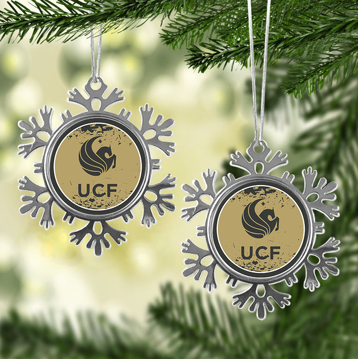 University of Central Florida Christmas Ornament - Snowflake Metal