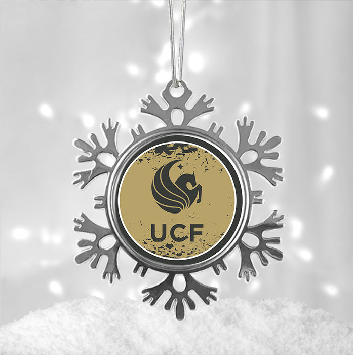 University of Central Florida Christmas Ornament - Snowflake Metal