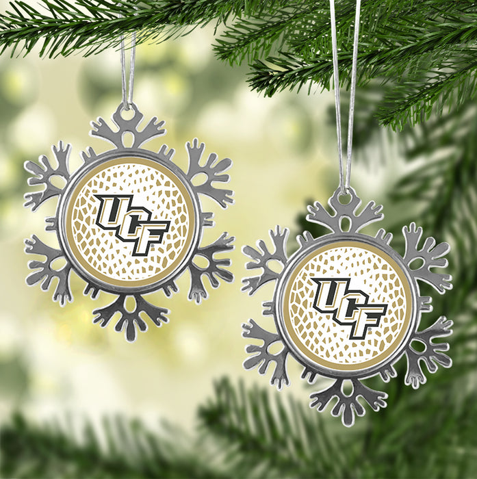 University of Central Florida Christmas Ornament - Snowflake Metal