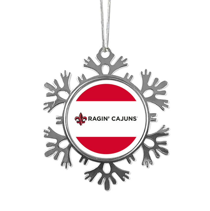 University of Louisiana at Lafayette Christmas Ornament - Snowflake Metal