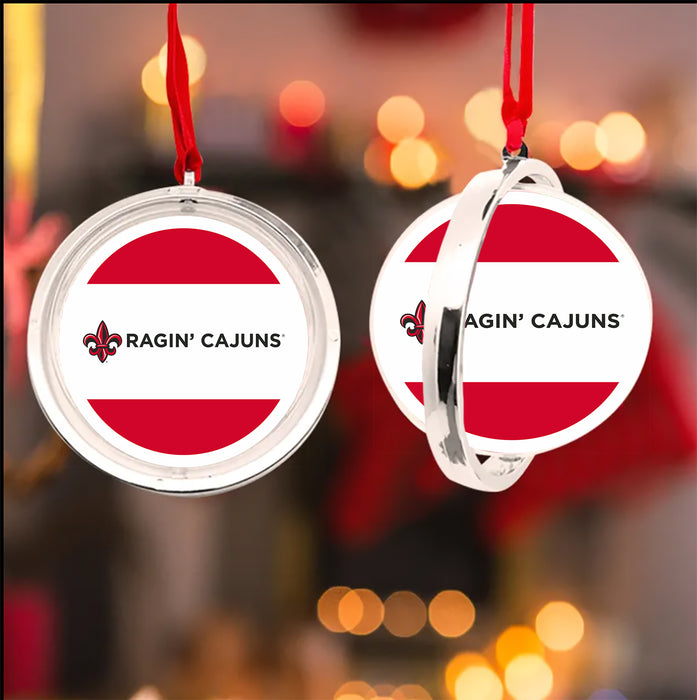 University of Louisiana at Lafayette Christmas Reversible Flat Round Ornament