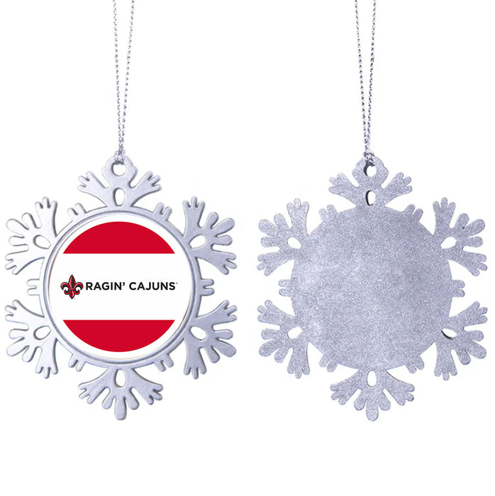 University of Louisiana at Lafayette Christmas Ornament - Snowflake Metal