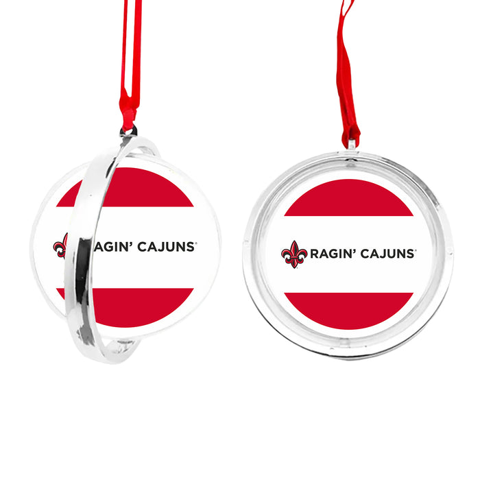 University of Louisiana at Lafayette Christmas Reversible Flat Round Ornament