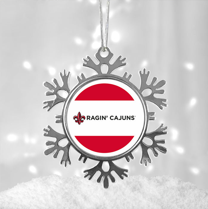 University of Louisiana at Lafayette Christmas Ornament - Snowflake Metal