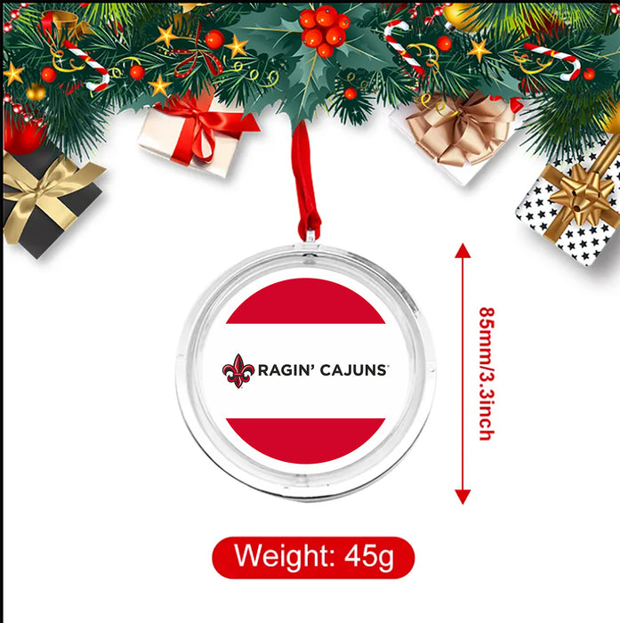 University of Louisiana at Lafayette Christmas Reversible Flat Round Ornament