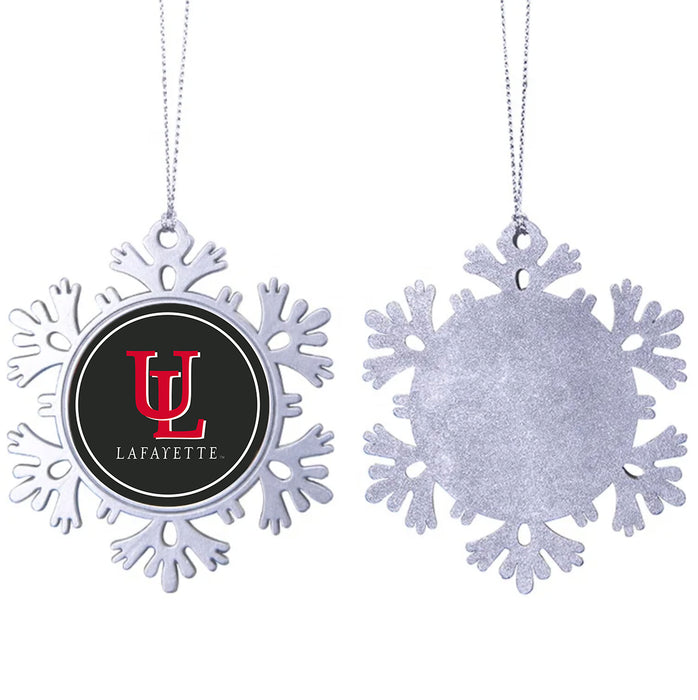 University of Louisiana at Lafayette Christmas Ornament - Snowflake Metal