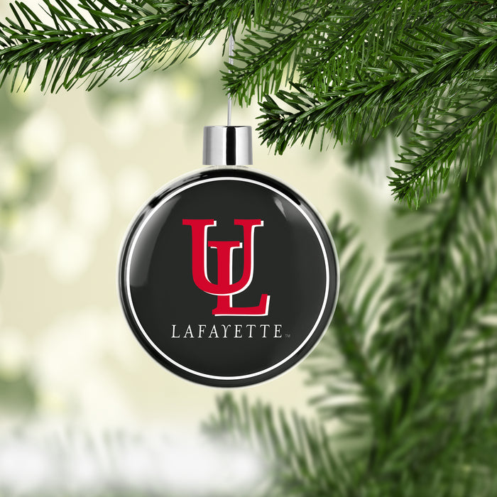 University of Louisiana at Lafayette Christmas Ornament Flat Round