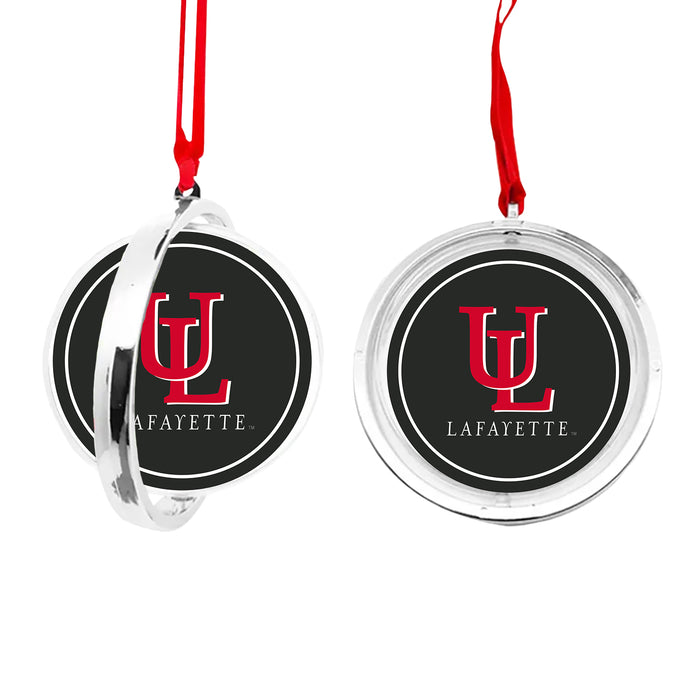 University of Louisiana at Lafayette Christmas Reversible Flat Round Ornament