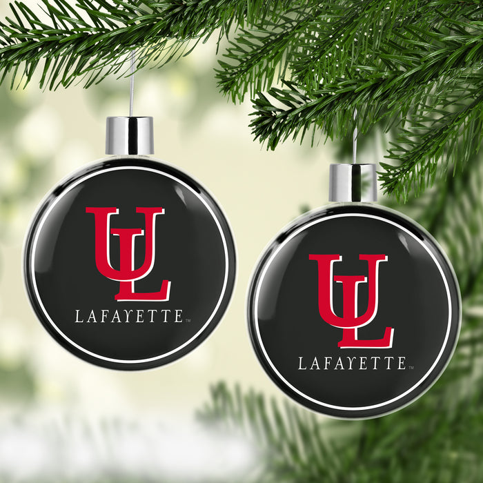 University of Louisiana at Lafayette Christmas Ornament Flat Round