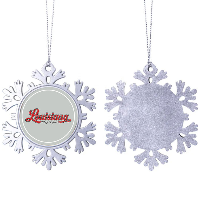 University of Louisiana at Lafayette Christmas Ornament - Snowflake Metal