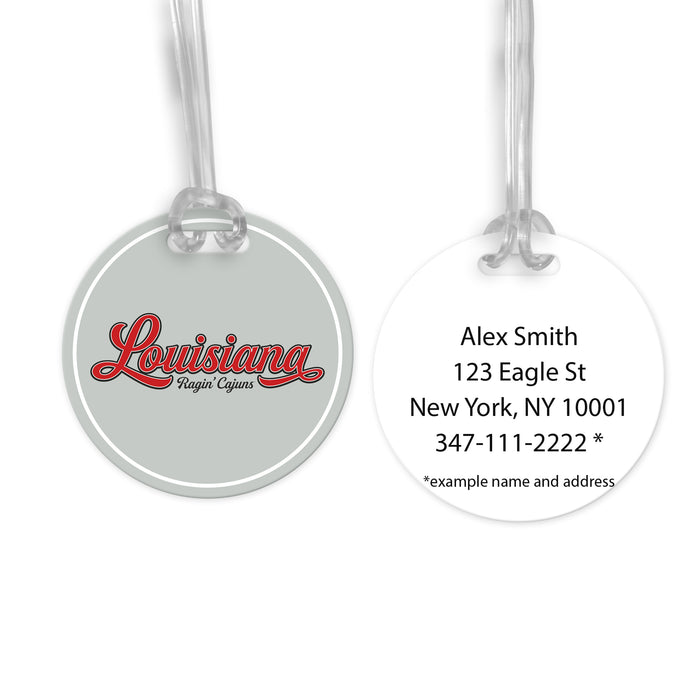 University of Louisiana at Lafayette Luggage Bag Tag (round)