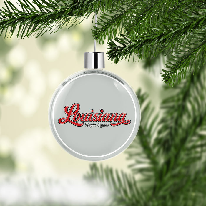 University of Louisiana at Lafayette Christmas Ornament Flat Round