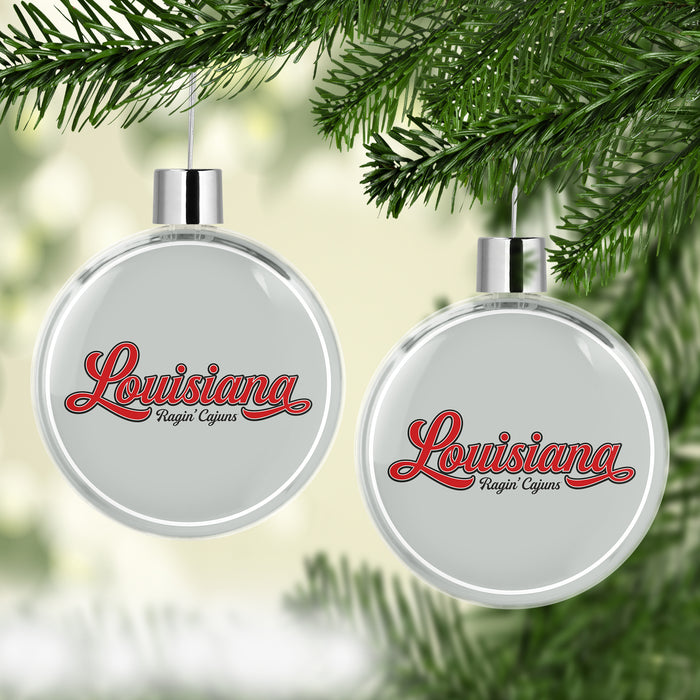 University of Louisiana at Lafayette Christmas Ornament Flat Round