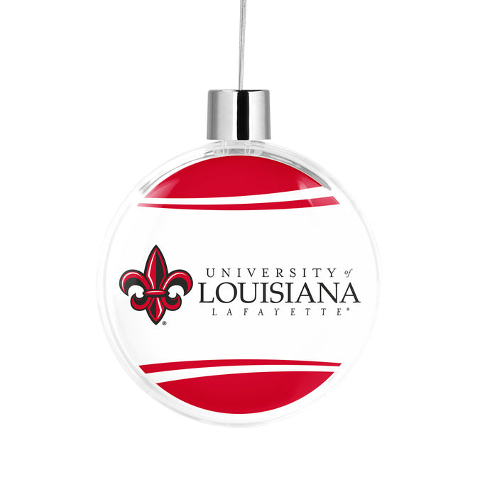 University of Louisiana at Lafayette Christmas Ornament Flat Round