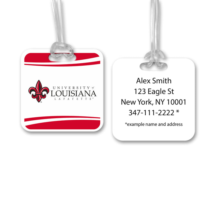 University of Louisiana at Lafayette Luggage Bag Tag (square)
