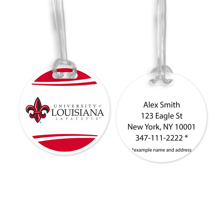 University of Louisiana at Lafayette Luggage Bag Tag (round)