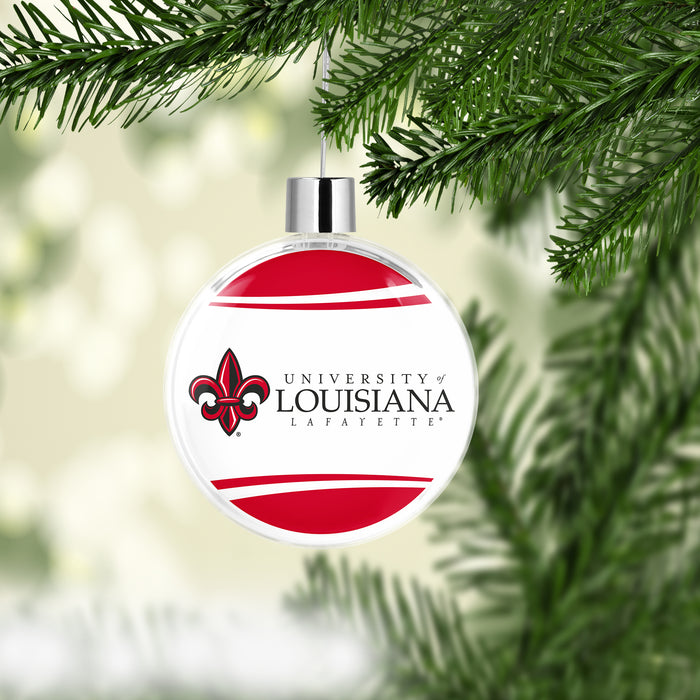 University of Louisiana at Lafayette Christmas Ornament Flat Round