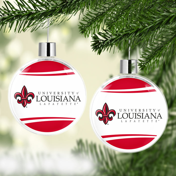 University of Louisiana at Lafayette Christmas Ornament Flat Round