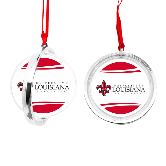 University of Louisiana at Lafayette Christmas Reversible Flat Round Ornament