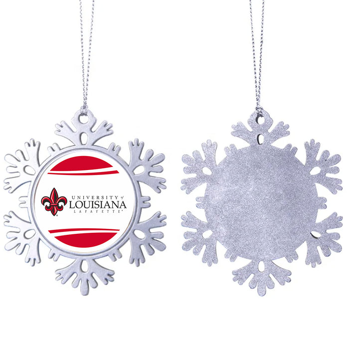 University of Louisiana at Lafayette Christmas Ornament - Snowflake Metal