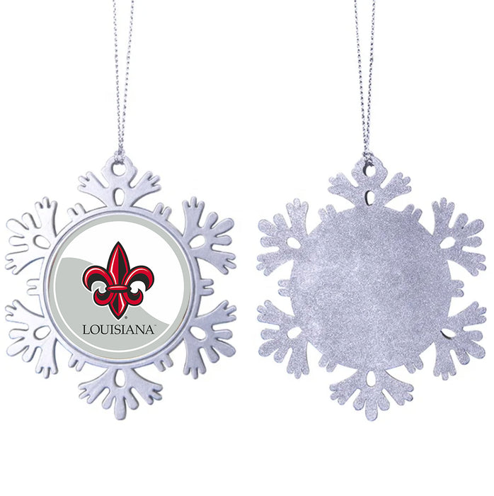 University of Louisiana at Lafayette Christmas Ornament - Snowflake Metal