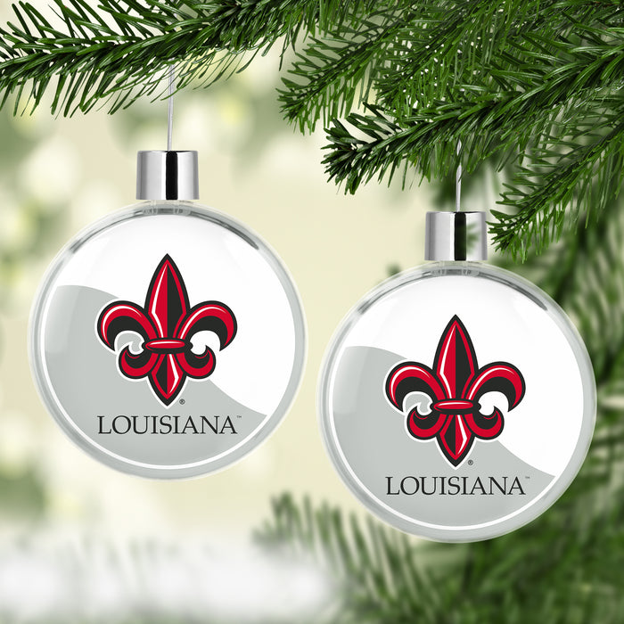 University of Louisiana at Lafayette Christmas Ornament Flat Round