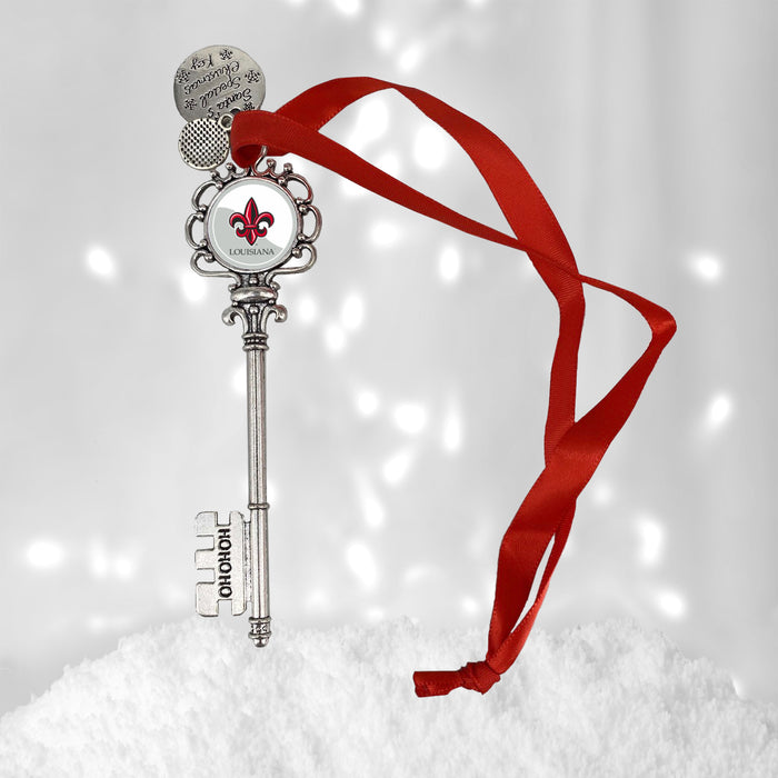 University of Louisiana at Lafayette Christmas Ornament Santa Magic Key