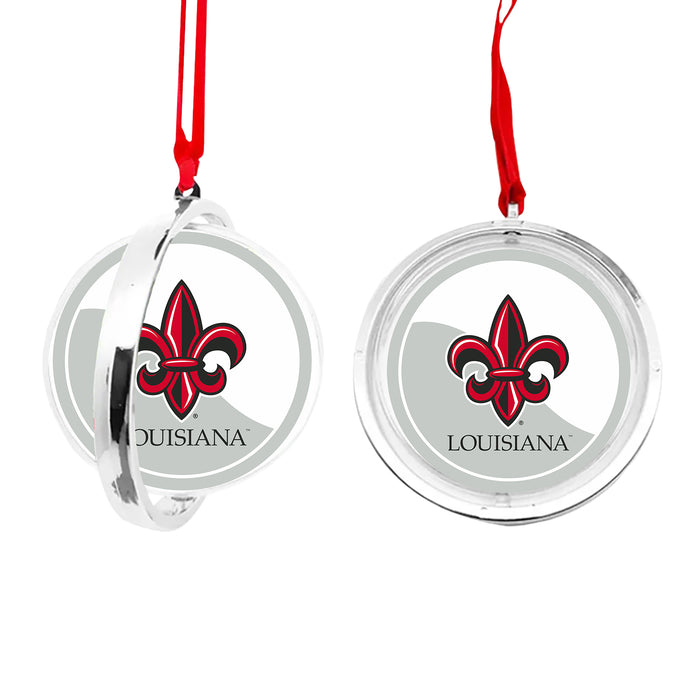 University of Louisiana at Lafayette Christmas Reversible Flat Round Ornament