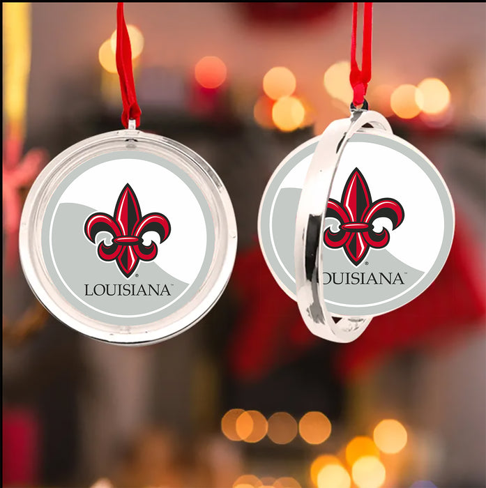 University of Louisiana at Lafayette Christmas Reversible Flat Round Ornament