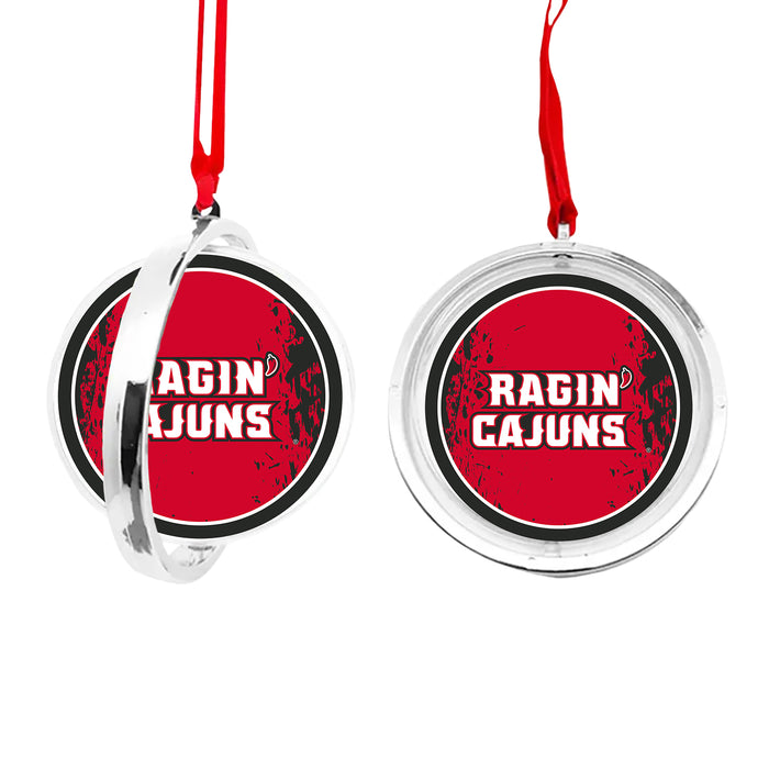 University of Louisiana at Lafayette Christmas Reversible Flat Round Ornament