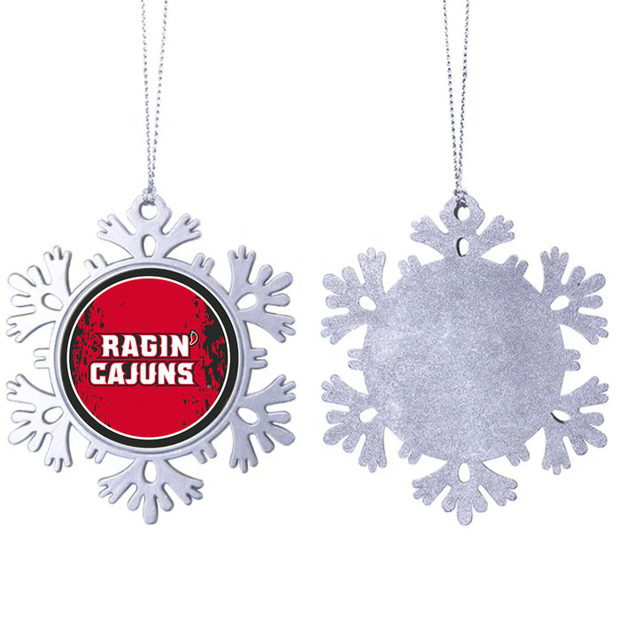 University of Louisiana at Lafayette Christmas Ornament - Snowflake Metal