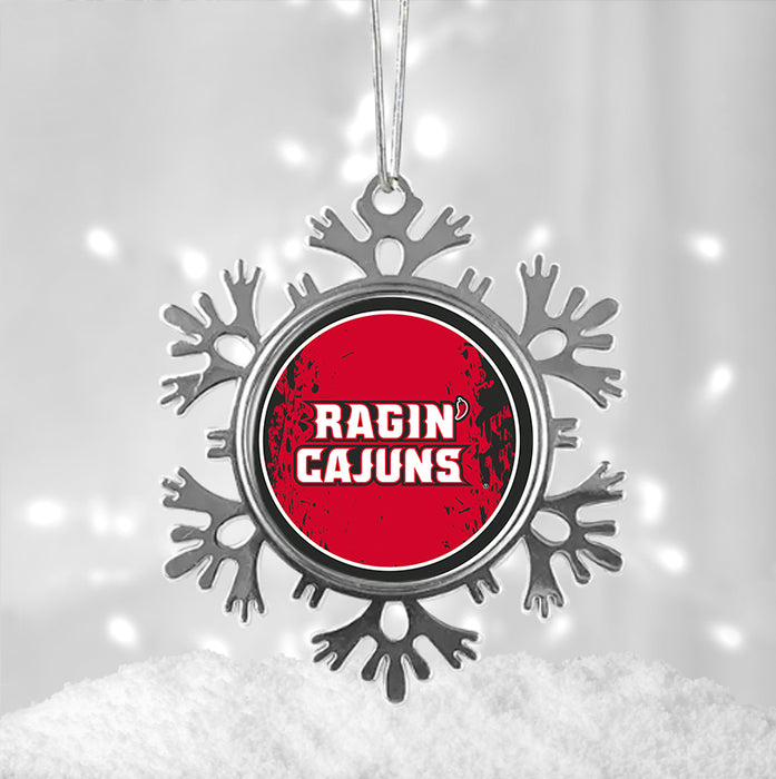 University of Louisiana at Lafayette Christmas Ornament - Snowflake Metal