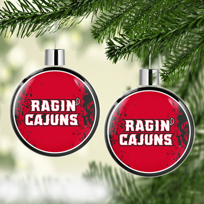 University of Louisiana at Lafayette Christmas Ornament Flat Round