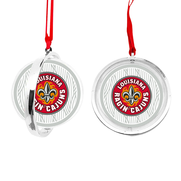 University of Louisiana at Lafayette Christmas Reversible Flat Round Ornament