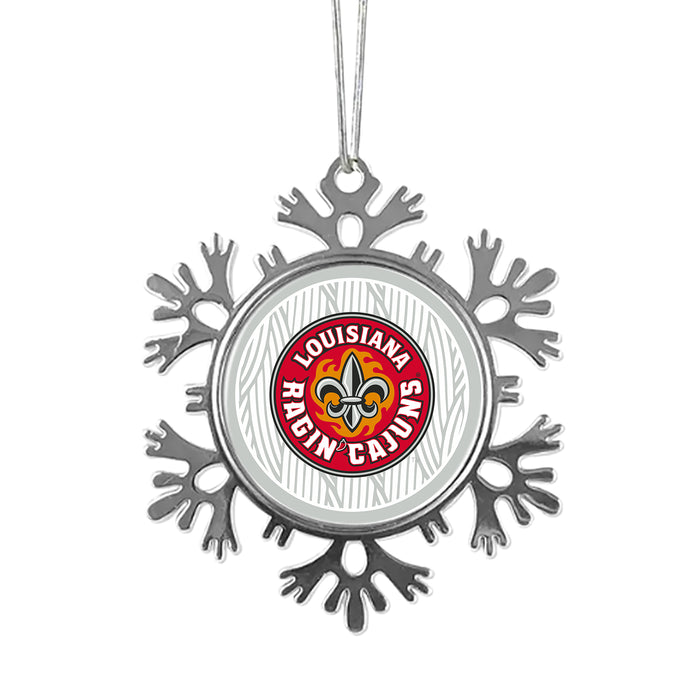 University of Louisiana at Lafayette Christmas Ornament - Snowflake Metal