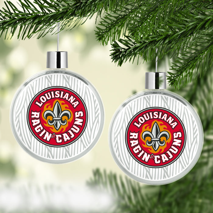 University of Louisiana at Lafayette Christmas Ornament Flat Round