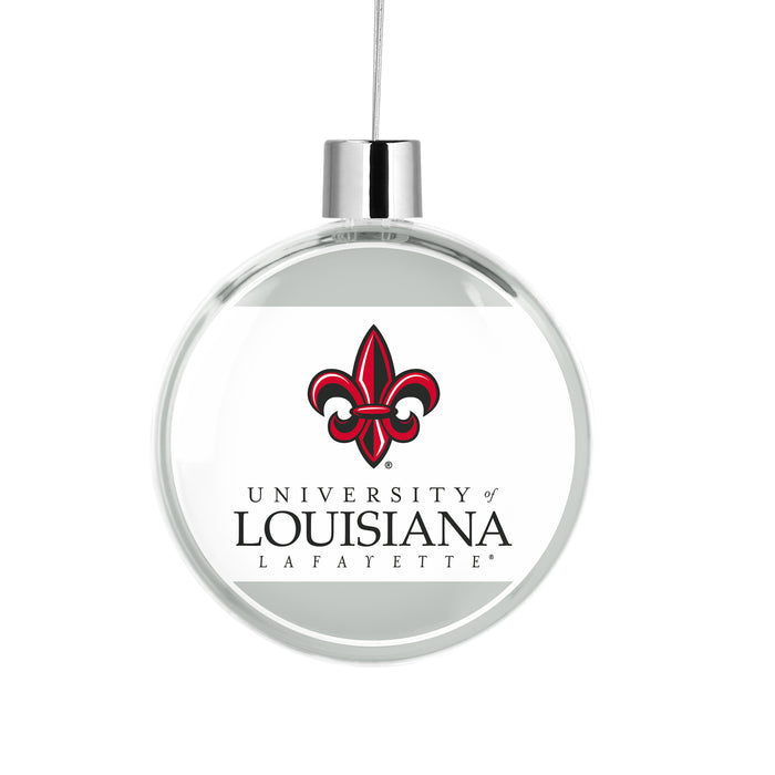 University of Louisiana at Lafayette Christmas Ornament Flat Round