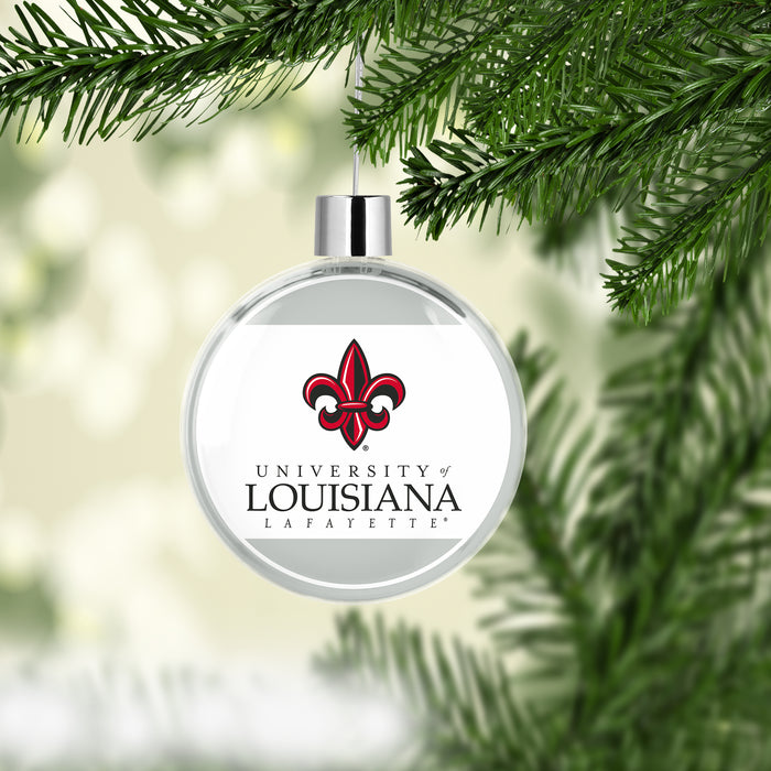 University of Louisiana at Lafayette Christmas Ornament Flat Round