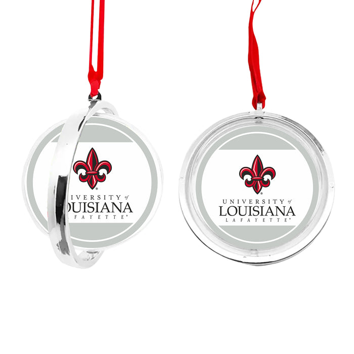 University of Louisiana at Lafayette Christmas Reversible Flat Round Ornament