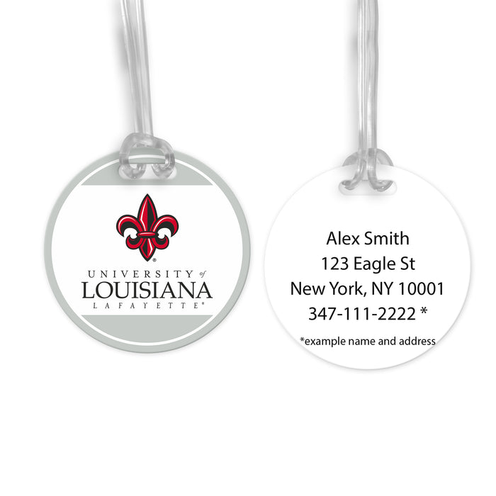 University of Louisiana at Lafayette Luggage Bag Tag (round)