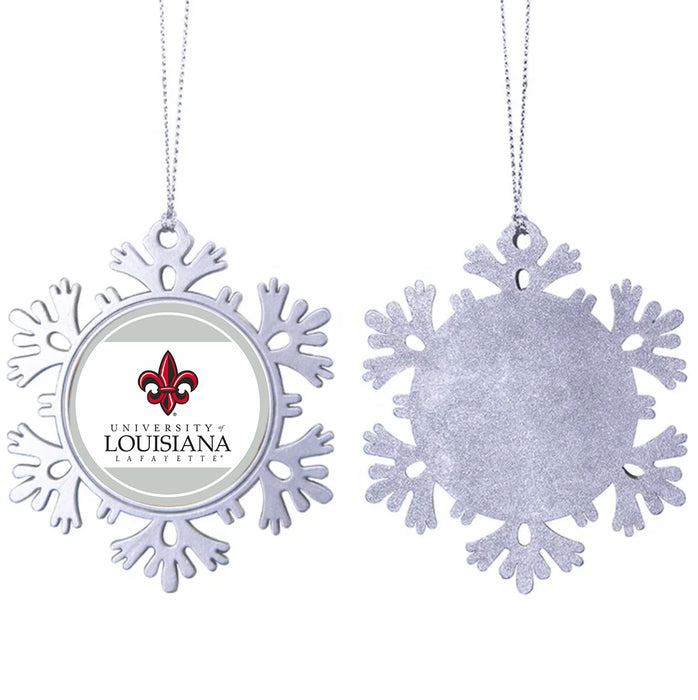 University of Louisiana at Lafayette Christmas Ornament - Snowflake Metal