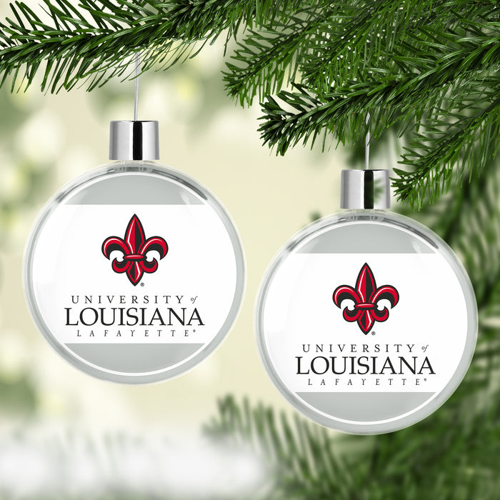 University of Louisiana at Lafayette Christmas Ornament Flat Round