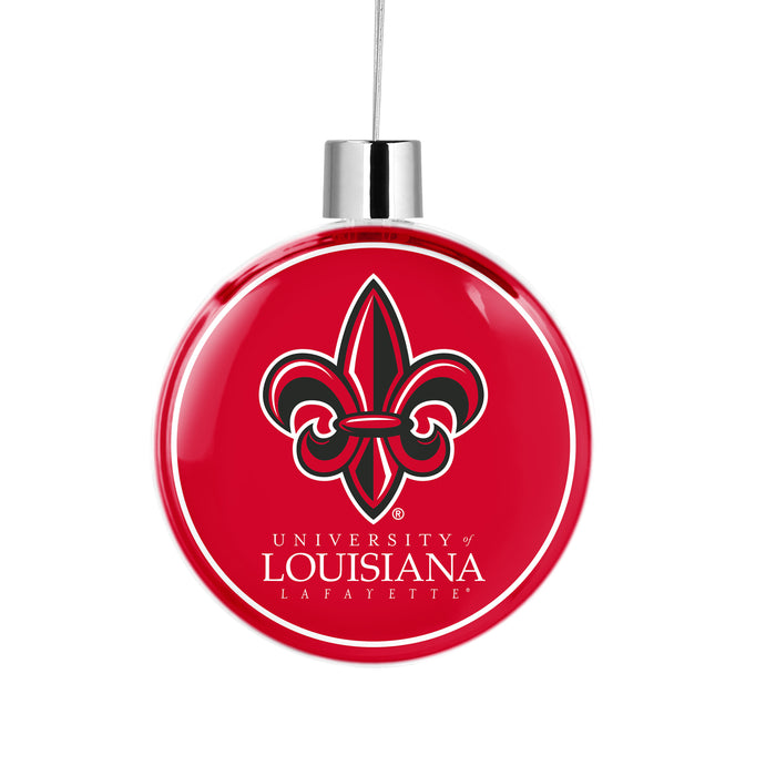 University of Louisiana at Lafayette Christmas Ornament Flat Round