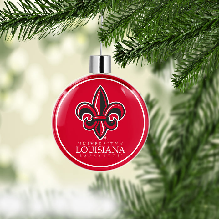 University of Louisiana at Lafayette Christmas Ornament Flat Round
