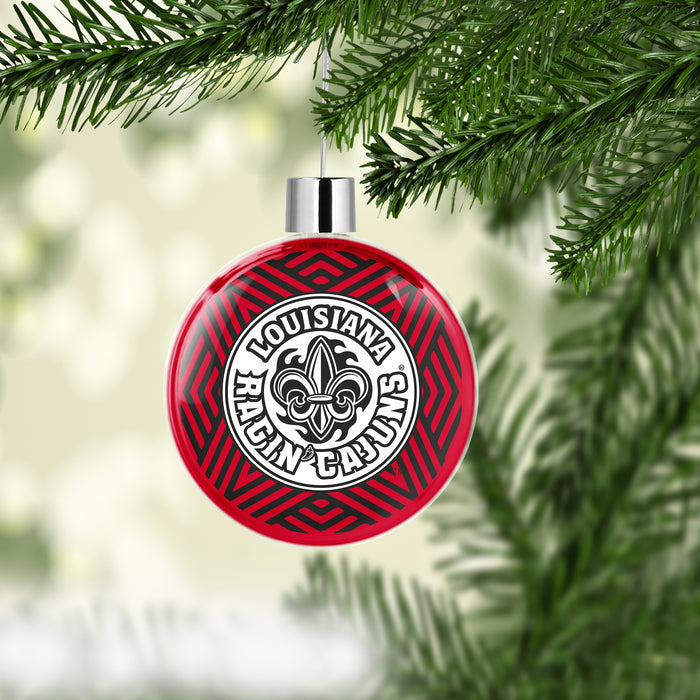 University of Louisiana at Lafayette Christmas Ornament Flat Round