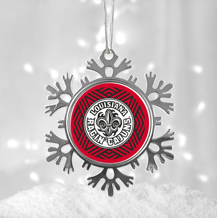 University of Louisiana at Lafayette Christmas Ornament - Snowflake Metal