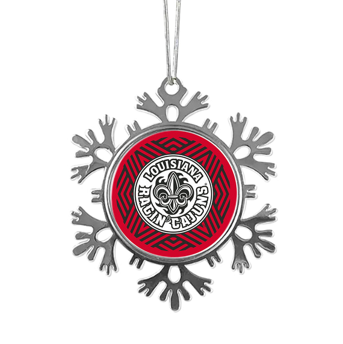 University of Louisiana at Lafayette Christmas Ornament - Snowflake Metal