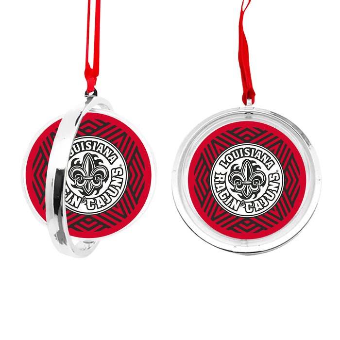 University of Louisiana at Lafayette Christmas Reversible Flat Round Ornament