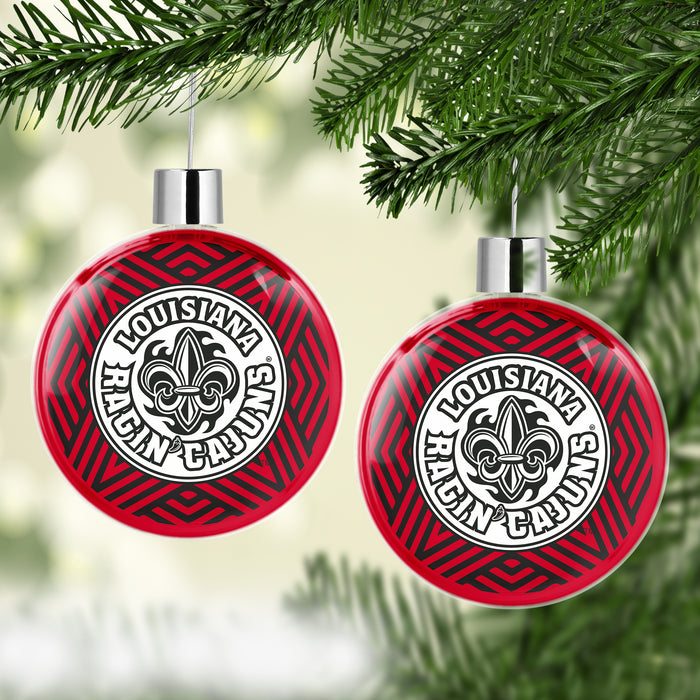 University of Louisiana at Lafayette Christmas Ornament Flat Round