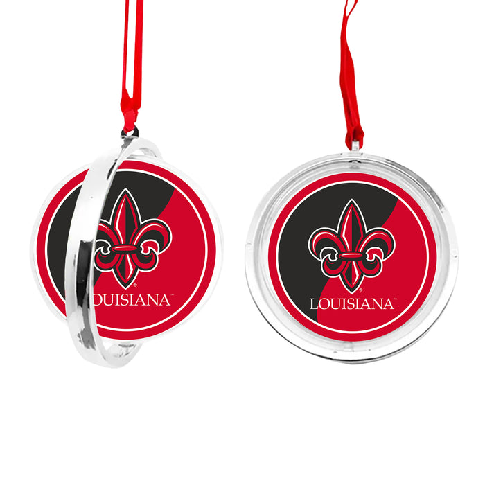 University of Louisiana at Lafayette Christmas Reversible Flat Round Ornament